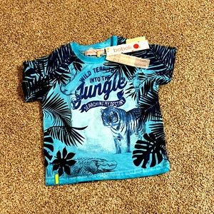 NWT Wild into the jungle print toddler top. Made in Barcelona